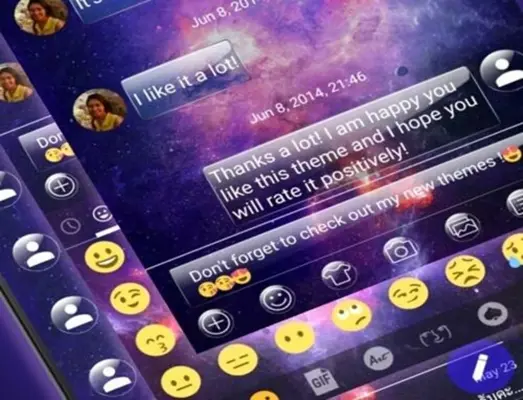 SMS Messages GlassGalaxy Theme android App screenshot 1