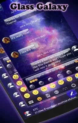 SMS Messages GlassGalaxy Theme android App screenshot 2