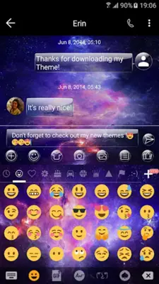 SMS Messages GlassGalaxy Theme android App screenshot 3