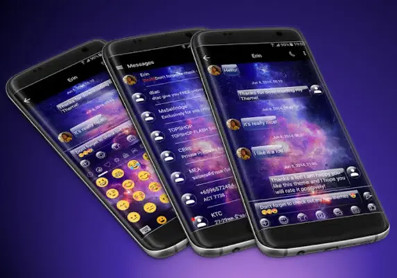 SMS Messages GlassGalaxy Theme android App screenshot 6